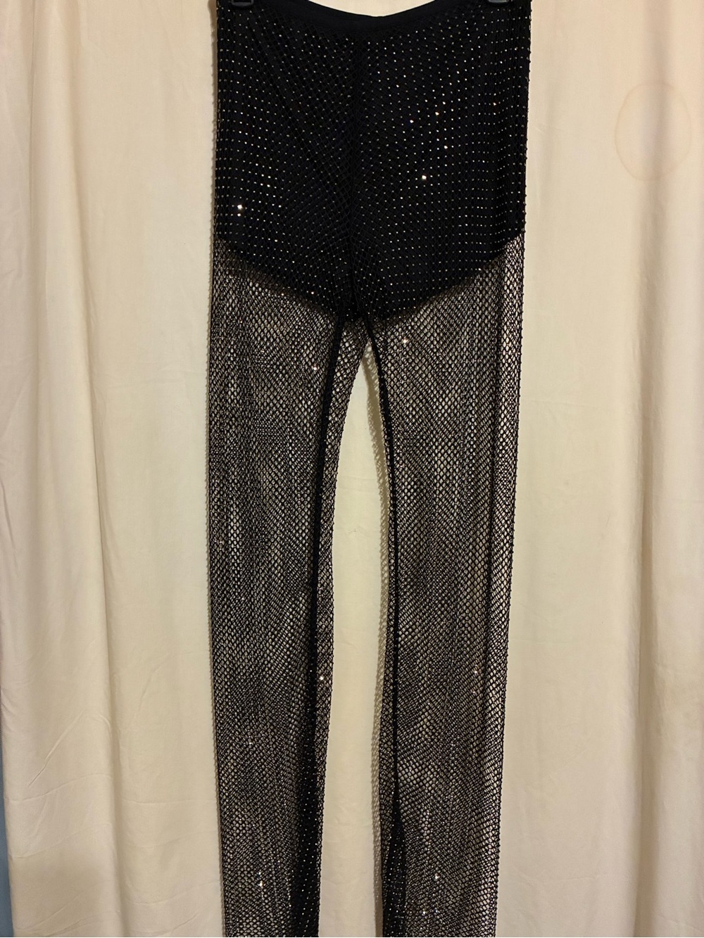 Blue B Rhinestone Mesh Pants - Picture 3 of 7